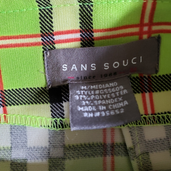 Sans Souci lime green plaid mini - Picture 5 of 8